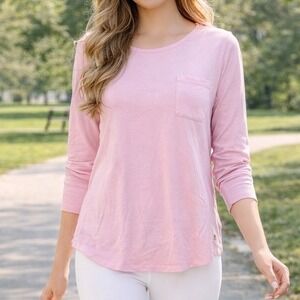 Lilly Pulitzer Luxletic Kerah Lounge Long Sleeve Tee Magnolia Lilac Small O2